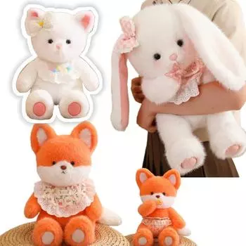45/60 см Милый кролик, медведь, кошка, плюшевые игрушки, кукла, пушистые мягкие игрушки, плюшевая игрушка, подушка для успокоения ребенка, мягкий домашний декор, подарок на день рождения about 45cm