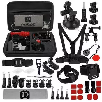 45 в 1 Ultimate Combo Kits с чехлом EVA для GoPro