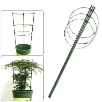 45cm Potted Plant Fixture Basin Traction Vine Climbing Rack Flower Pot Stand Planter Adjustable Growing Plants Stand Rack зелёный
