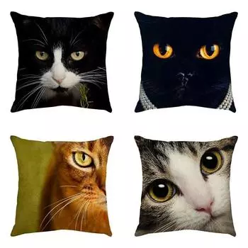 45x45 см милый кот, украшение для дивана, наволочка, наволочка для офисного сиденья, украшение для детской комнаты, домашний декор, удерживающая наволочка 45x45cm