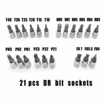 46-шт. 1/4-дюймовая отвертка, набор бит, метрический трещоточный ключ, набор инструментов для ремонта автомобилей, бытовой 46pcs/set