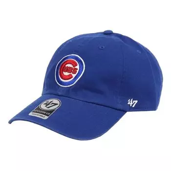 47 Cap Cleanup Low Cap Major League Hat Unisex Logo Chicago Cubs Royal Blue Blue Circle Logo Free Size [47 Brand] Мужская Женская B-RGW05GWS-RYB