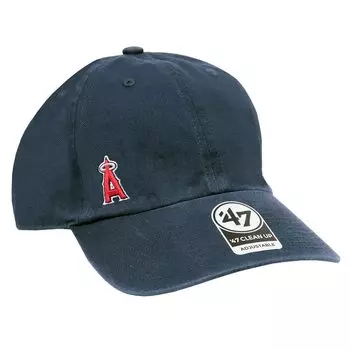 47 Forty Seven Clean Up Low Cap Unisex Mini Logo CLEAN UP MLB Chibi Logo Hat Cap Angels Navy Men s Women s