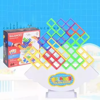 48 шт./кор., балансирующие строительные блоки, игры для детей и взрослых, качающиеся башни, игрушки, семейные вечеринки, настольные интерактивные головоломки, штабелируемые