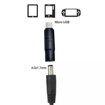 4.0x1.7 мм/3.5x1.35 мм DC Power Female to Micro USB Male Plug Connector Адаптер для телефона, планшета, зарядного устройства, конвертера 35135