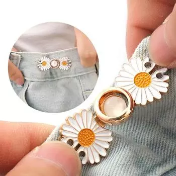 4/2/1PC Reusable Metal Buttons Pearl Snap Fastener Pants Pin Retractable Button Sewing-on Buckles Jeans Perfect Fit Reduce Waist 1PC