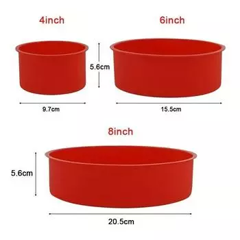 4 6 8inch Round Cake Mold Silicone Molds for Cakes Nonstick Cake Pan Baking Forms Pastry Mold AVE 4inch