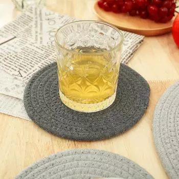 4/6 Pcs Trivets for Hot Pots and Pans Heat Resistant Pot Holder Trivet Cotton Potholder Trivets 7/11.8 Inch Diameter Reusable M