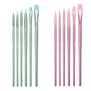 4/6pcs Professional Watercolor Drawing Brushes Different Shape Art Paint Brushes child 4pcs Pink