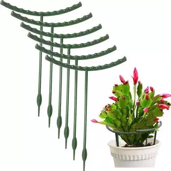 4/8/12pcs Plastic Plant Support Ring Orchard Garden Plant Specific Support Rods Gardening Tool 24cm high-4pcs