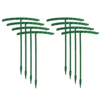 4/8/12pcs Removable Plant Support Ring Plastic Climbing Vines Stake Gardening Tool 14cm high-8pcs