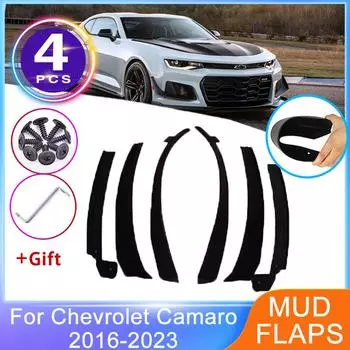 4 брызговика для Chevrolet Camaro MK6 2016 ~ 2023, передние и задние брызговики, защита колес, брызговики для крыльев, авто