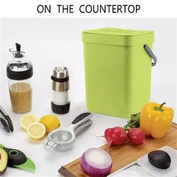 4 Colors Hanging Trash Can with Lid Under Sink for Kitchen Food Waste Bin Compost Bin Wall Mounted Storage Bucket Garbage Bin 5L белый