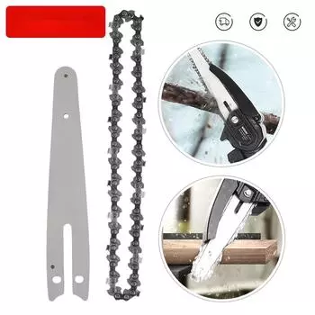4-дюймовая 6-дюймовая направляющая цепи, цепи и направляющая для электрической бензопилы, используемые для лесозаготовок и обрезки деталей электрической пилы, садовый инструмент