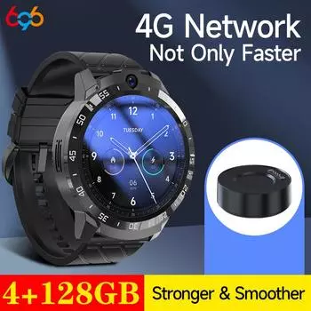 4 ГБ 128 ГБ Смарт-часы для мужчин 1,6-дюймовый экран Sim Wifi 4G сеть 1000 мАч аккумулятор напоминание сообщение GPS водонепроницаемый установка приложения 4GB RAM 64GB ROM