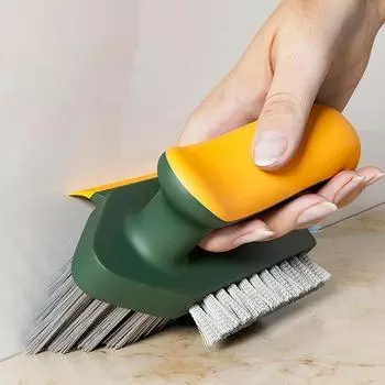 4 In 1 Tile And Grout Cleaning Brush Corner Scrubber Tool Tub Floor Brushes Multifunctional Gap чёрный