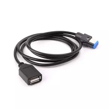 4-контактный автомобильный USB-кабель-адаптер-удлинитель для Nissan Teana Qashqai o Rad чёрный