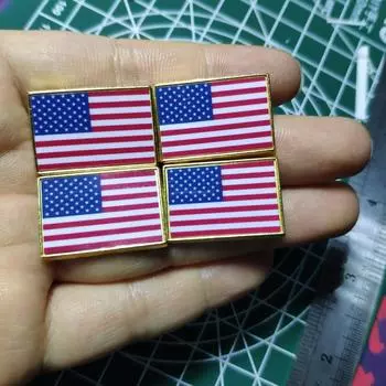 4 набора булавок для защиты от падения для броши с флагом США, ниша из ПВХ с покрытием из цинкового сплава 2,5*1,5 см своими руками