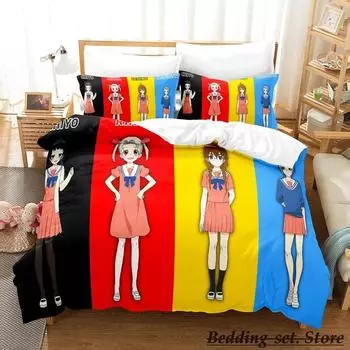4-nin wa Sorezore Uso wo Tsuku Bedding Set Single Twin Full Queen King Size Bed Set Aldult Kid Bedroom Duvetcover Sets Anime 70x133cm 2pcs