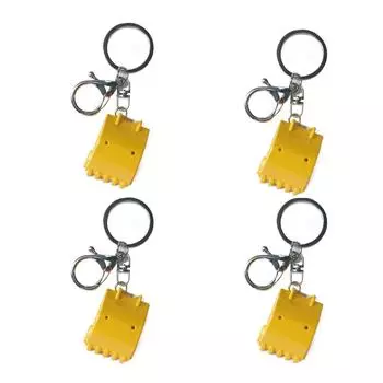 4 Pcs Chains Zinc Zinc Alloy Keychain Excavator Car Keychain Trendy Bulldozer Keychain Women