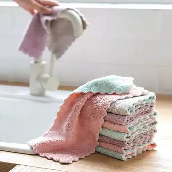 4 Pcs Super Absorbent Microfiber Kitchen Dish Cloth High-efficiency Tableware Household Cleaning Towel kitchen accessories 4 pcs