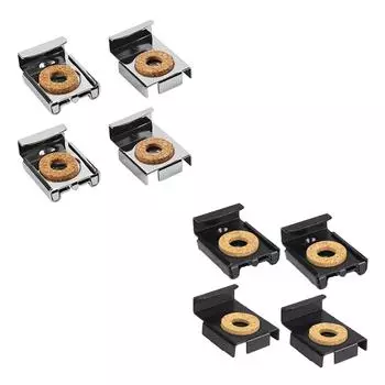 4 Pieces Mirror Clip Fix Clips Frameless Mirror Mounting Clips Set Glass Retainer Clips Set Cabinet Doors Mirror Holder Clips black