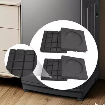4 Pieces Washer Anti Vibration Pads Support Feet Mats Noise Dampening Stabilizers for Home
