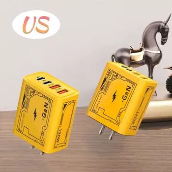 4 порта 120 Вт USB C PD зарядное устройство Quick Charge 3.0 Type C USB быстрое зарядное устройство для телефона адаптер для iPhone 16 15 14 Samsung Xiaomi US Plug