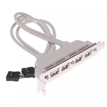 4 порта USB 2.0 на 9-контактный разъем материнской платы удлинительный кабель для панели ПК