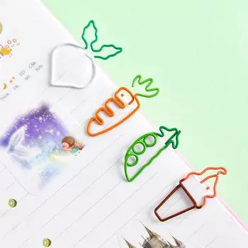4 различных растительных формы, закладка-планировщик, скрепка для бумаг, металлические закладки из материала