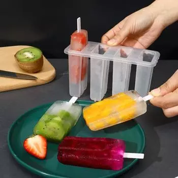 4 сетки/компл. форма для кубиков льда DIY Домашняя кухня силиконовая пищевая форма без бисфенола А для замороженного мороженого форма для мороженого прозрачный