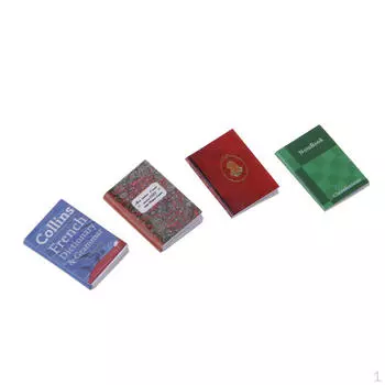 4 шт. 1/12 кукольный дом, миниатюрный аксессуар, красочные тетради, украшение для комнаты, игрушка