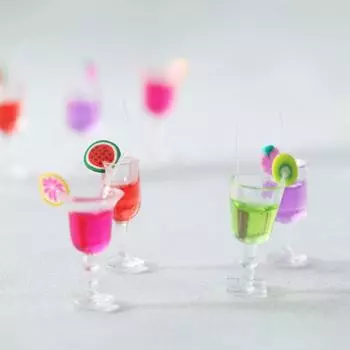 4 шт. 1:6 кукольных миниатюрных фруктовых коктейлей для напитков, модель чашки, детский игровой домик, игрушка