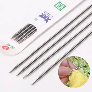 4 шт. 25 см прямые спицы из нержавеющей стали крючки DIY плетение вязальные инструменты швейные аксессуары number 8