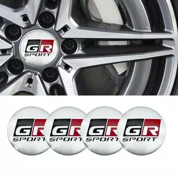 4 шт. 56 мм Gr Sport Logo Наклейки на центр колеса автомобиля Наклейка на крышку ступицы для GR