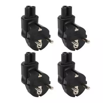 4 шт. адаптер питания EU4.8MM - IEC320 C5 универсальный стандартный компьютерный адаптер питания с вилкой ЕС 100250 В