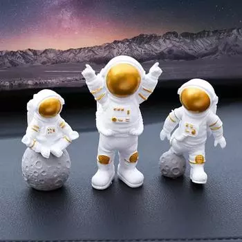 4 шт. Автомобильная фигурка астронавта, статуэтка, украшение, украшение для интерьера автомобиля, скульптура космонавта, украшение синий