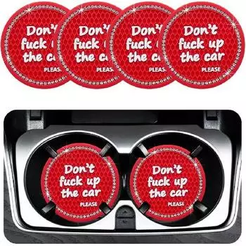 4 шт. Bling Car Cup Coaster, 2,75-дюймовые противоскользящие коврики для чашек для мужчин и женщин, подставка для автоматического подстаканника со стразами, универсальный интерьер автомобиля