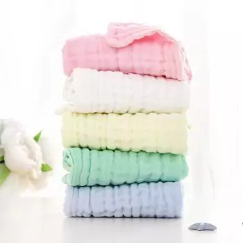 4 шт детских полотенец для лица из чистого хлопка, мягкие полотенца 4pcs белый
