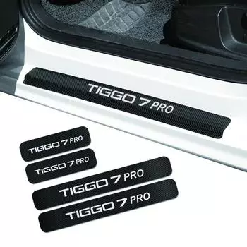 4 шт. для CHERY TIGGO 7 PRO, накладка на порог автомобиля, защитные наклейки, защита порога, наклейка из углеродного волокна TIGGO 7