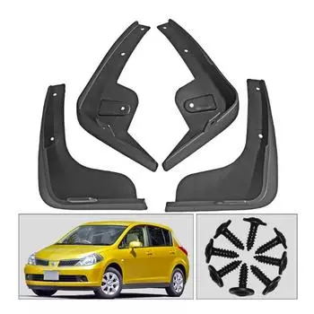 4 шт. для Nissan Tiida Versa Latio C11 2007 2008 2009 2010 2011, брызговики, брызговики на крыло, всплеск