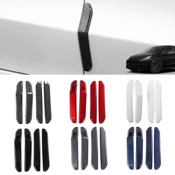 4 шт. для Tesla Model 3 Model Y дверная противостолкновительная полоса ABS краска кузова антицарапающая наклейка модификация автомобильных аксессуаров