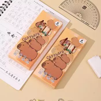 4 шт. гелевая ручка Kawaii Cartoon Capybara, быстросохнущие нейтральные ручки, гладкие ручки для письма, офисные принадлежности, канцелярские принадлежности для студентов, подарки