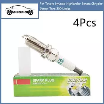 4 шт. IKH16TT 4703 двойная иридиевая свеча зажигания для Toyota Hyundai Highlander Sonata Chrysler Genesi Tana 300 Dodge IKH16TT-4703 4 Pcs