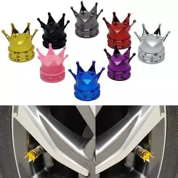 4 шт. колпачка для вентиля шин Kings Crown с креативным пылезащитным чехлом, автомобильные аксессуары для вентиля мотоцикла Amagi белый