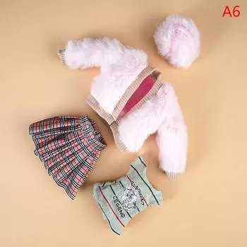 4 шт./компл., 30 см, кукольный костюм, нарядные аксессуары, плюшевое пальто и костюм с юбкой