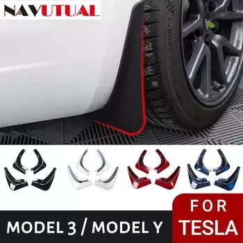 4 шт./компл. автомобильные брызговики новой энергии для Tesla Model 3 Model Y-22, брызговики, крыло, матовое черное углеродное волокно Model 3 Matt Black