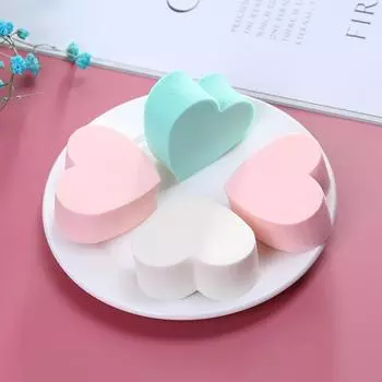 4 шт. косметический спонж для умывания Heart Candy Face, очищающий спонж, инструменты для макияжа лица