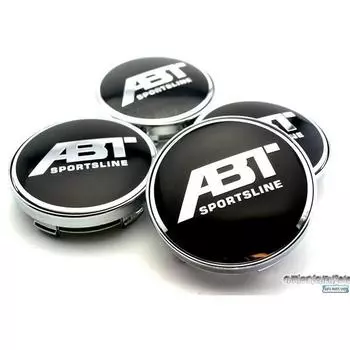 4 шт./лот ABT SPORTSLINE 60 мм, крышка ступицы, логотип автомобиля, эмблема, хромированный центр колеса