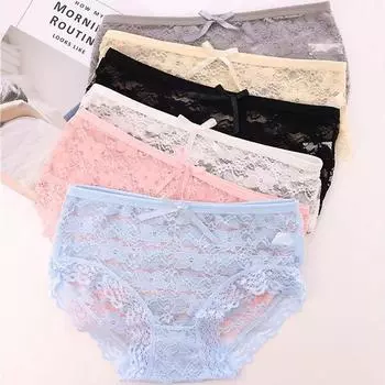 Кружевные трусики для девочки, 4шт one size разноцветный